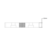 32-4590M16-0 MODULAR SOLUTIONS FEET AND CASTERS PART CONNECTING PLATE 45 X 90 M16 HOLE W/ HARDWARE
